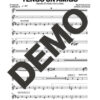 Manolín El Médico de la Salsa – Tengo un Amigo – Sheet Music Demo Page 5 (PDF) – Includes charts for Trumpets, Trombones, Saxophone, Piano and Bass