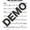 Havana D' Primera – Me Dicen Cuba – Sheet Music Demo Page 4 (PDF) – Includes charts for Trumpets, Trombones, Saxophone, Piano and Bass