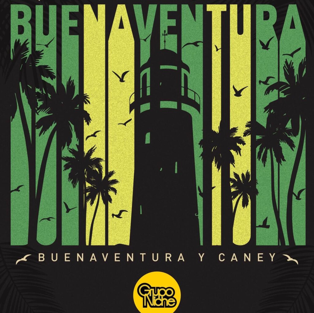 Album cover for "Buenaventura y Caney" by Grupo Niche — available as Sheet Music & MIDI