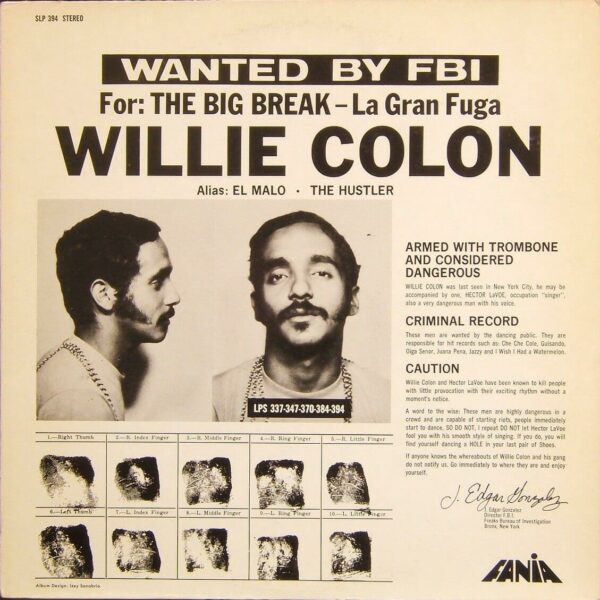 Album cover for "Barrunto" by Hector Lavoe, Willie Colón — available as Sheet Music & MIDI