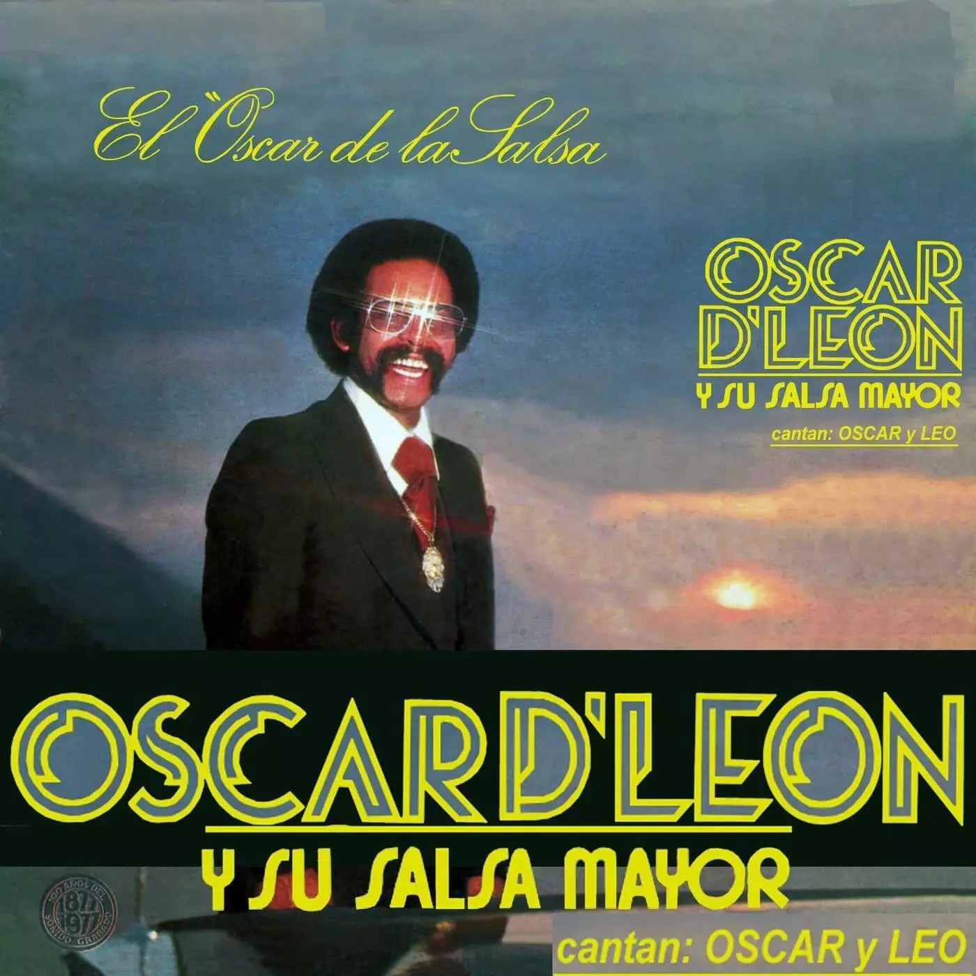 Album cover for "Siéntate Ahí" by Oscar D' León — available as Sheet Music & MIDI