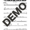 Marc Anthony – Tu Amor Me Hace Bien – Sheet Music Demo Page 1 (PDF) – Includes charts for Trumpets, Trombones, Saxophone, Piano and Bass