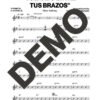 Marc Anthony – Volando Entre Tus Brazos – Sheet Music Demo Page 2 (PDF) – Includes charts for Trumpets, Trombones, Saxophone, Piano and Bass