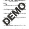 Azúcar Negra – Tratado de Timba y Salsa – Sheet Music Demo Page 2 (PDF) – Includes charts for Trumpets, Trombones, Saxophone, Piano and Bass