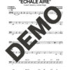 Azúcar Negra – Échale Aire – Sheet Music Demo Page 4 (PDF) – Includes charts for Trumpets, Trombones, Saxophone, Piano and Bass