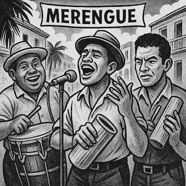 Merengue sheet music arrangements for piano, bass and horns - note-for-note transcriptions